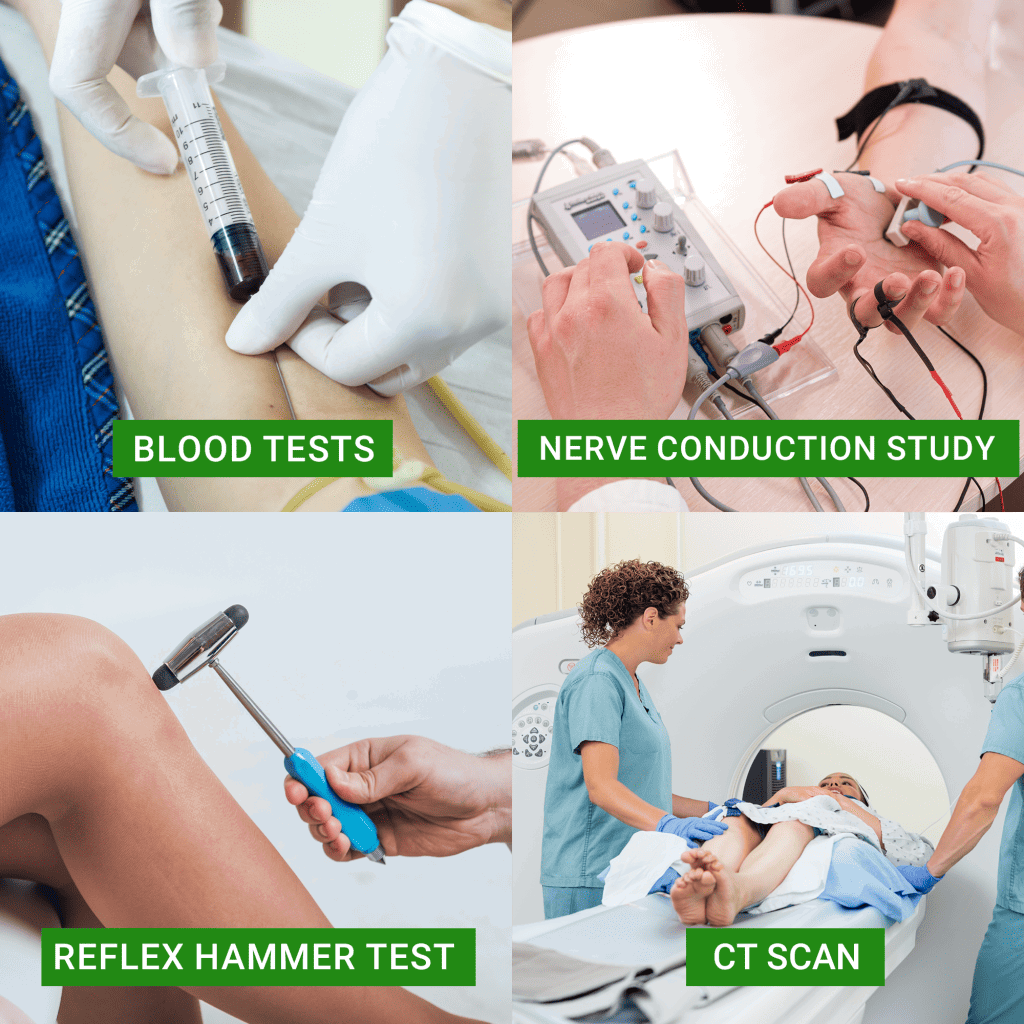 What tests might be carried out to diagnose the causes of twitching