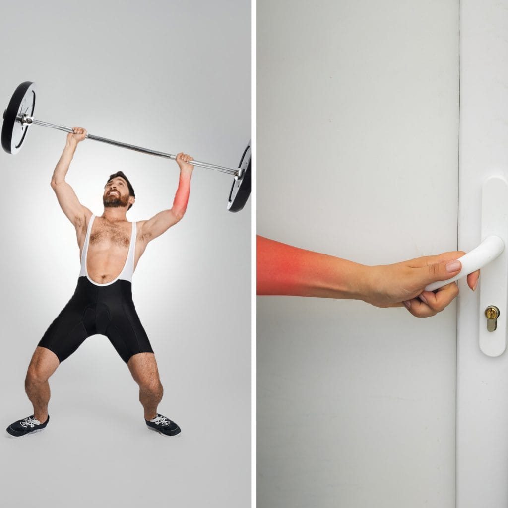pain while lifting weights